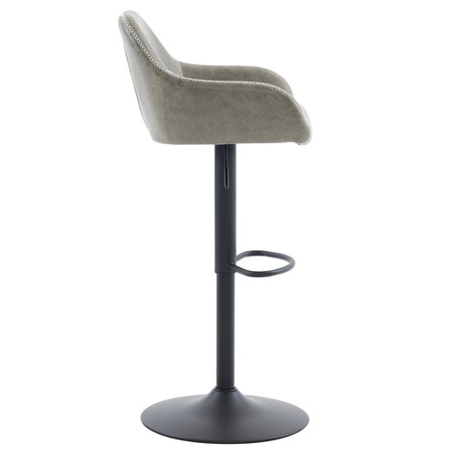 Scaun de bar din piele ecologică B-716 GREY3, gri