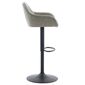 Scaun de bar din piele ecologică B-716 GREY3, gri
