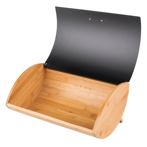 Altom Brotkasten Bamboo, 35 x 25 x 15,5 cm, Schwarz