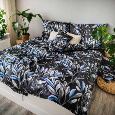 Satenasta posteljnina Ema Blanche, 140 x 200 cm,70 x 90 cm + 40 x 40 cm