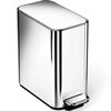 Simplehuman Вузький сміттєвий кошик з педаллю 5 л,нержавіюча сталь, блискуча