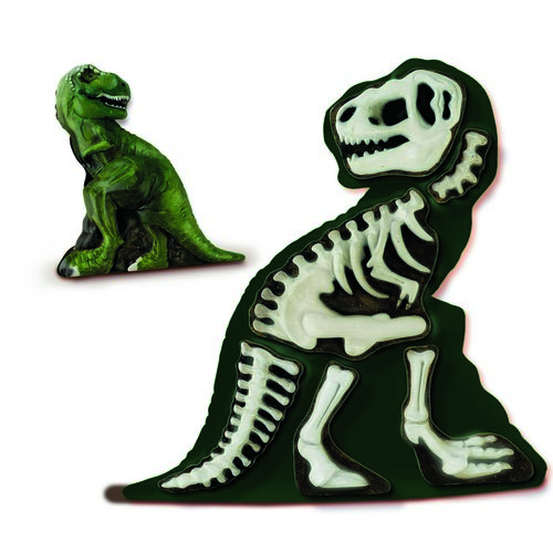 Ses Világító T-Rex csontváz kreatív gipszkészlet