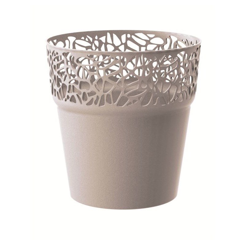 Prosperplast Obal na kvetináč Naturo kávová, pr. 14,5 cm