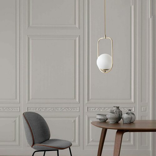 Lampa sufitowa Ahu Tekli Beyaz Camlı Eskitme Sarkit, biały