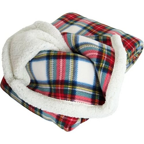 B.E.S. Petrovice Beránková takaró Buffalo Károfehér-piros, 150 x 200 cm