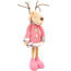 Vánoční textilní dekorace Pink Reindeer Boy, 60 cm