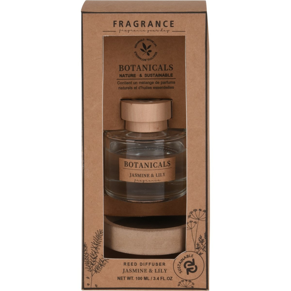 Vonný difuzér Botanicals Jasmine & Lily, 100 ml