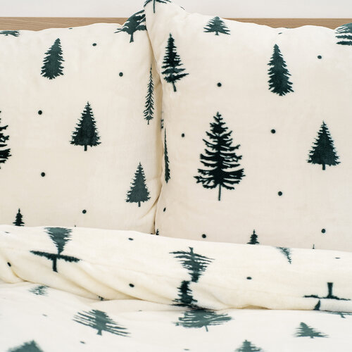 Lenjerie de pat din microflanel 4Home Serene Forest, 160 x 200 cm, 70 x 80 cm