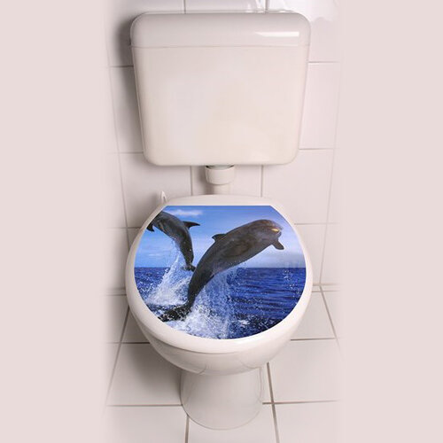 Samolepka na WC dekel delfín