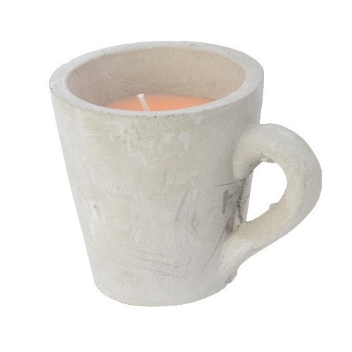 Dekoratívna sviečka Mug oranžová, 10,5 cm