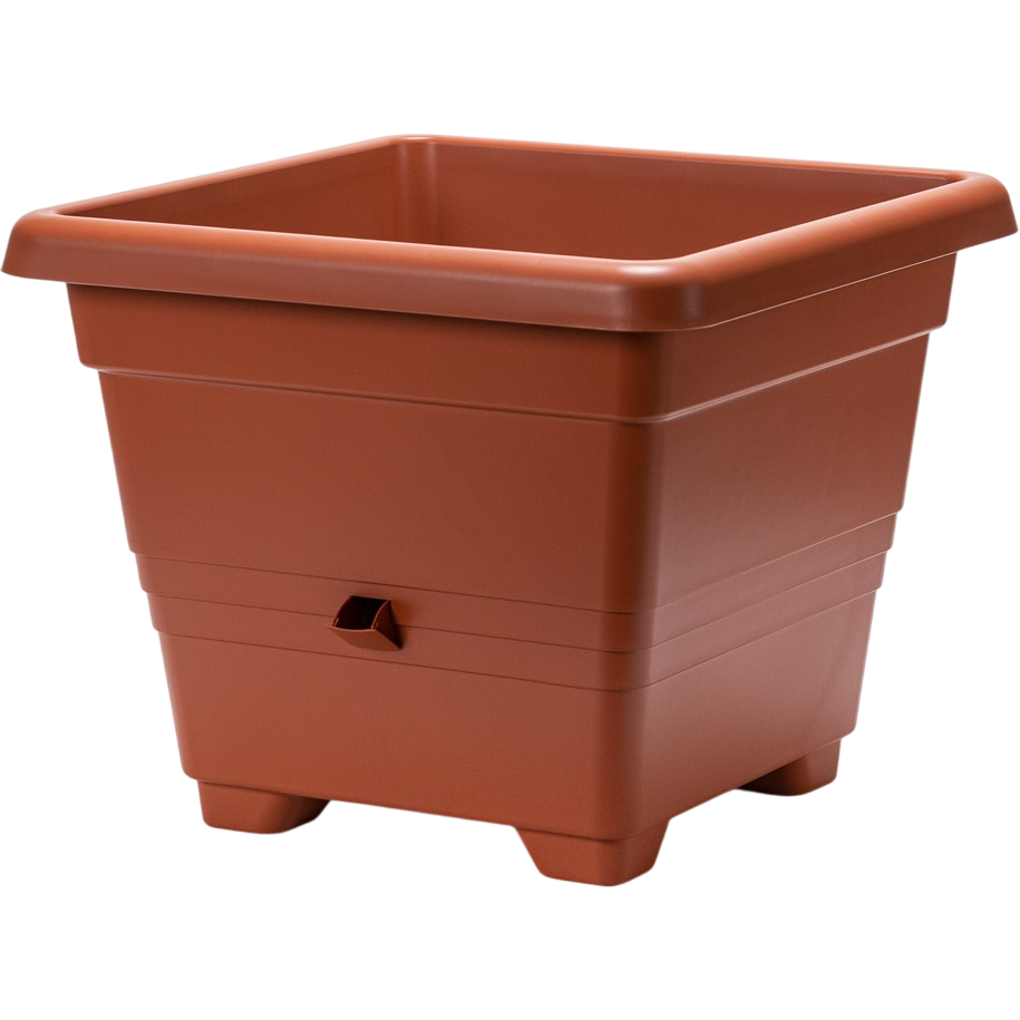 Jardinieră cu auto-irigare Plastia Bergamot50 x 50 cm, maro deschis, 50 x 50 cm