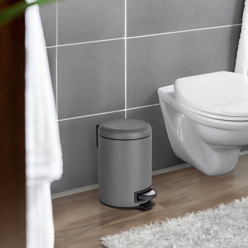 Wenko Leman Pedal Bin 3 l, siva