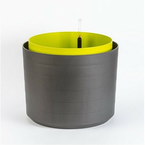 Plastia önöntöző nagy térfogatú virágtartó Berberis 55, antracit + zöld
