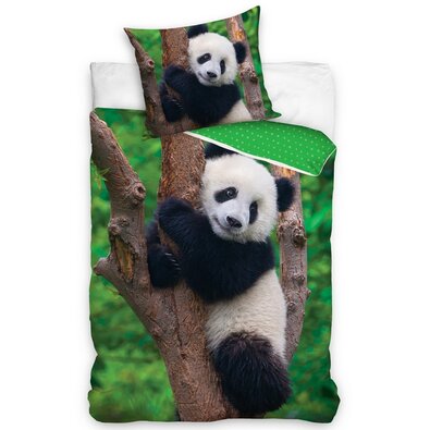 BedTex Bavlněné povlečení Medvídek Panda, 140 x 200 cm, 70 x 90 cm