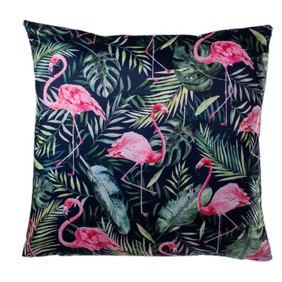 Poszewka na poduszkę Flamingo liście, 40 x 40 cm