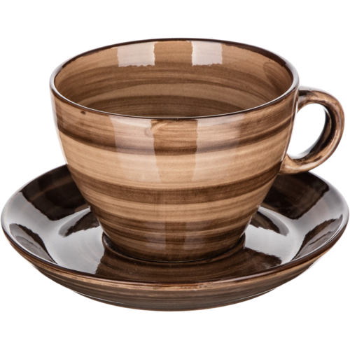 Banquet  Tasse mit Untertasse PALAS, 290 ml, braun