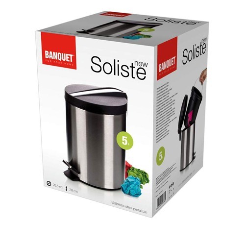 Banquet Soliste New Rozsdamentes acél szemétkosár 5 l, 5 l termék 2. képe