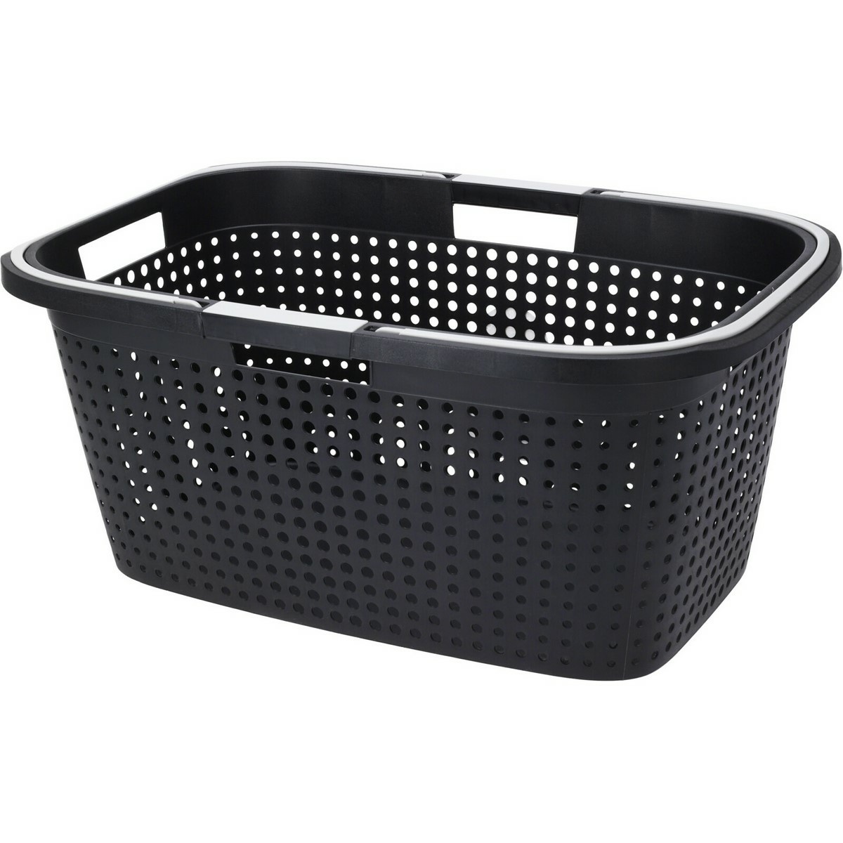 Kosz na pranie z recyklingu z uchwytami 38 l, 60 x40 x 26 cm, antracytowy