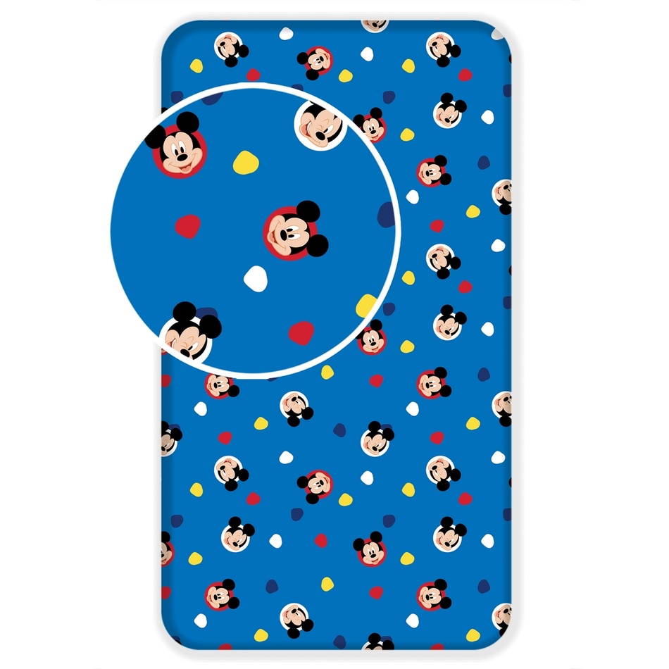 Cearşaf pentru copii din bumbac Mickey 04, 90 x 200 cm