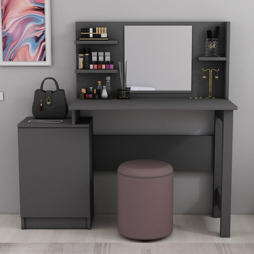 Kozmetický stolík Jeni Anthracite