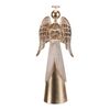 Złoty metalowy anioł z sercem i aureolą