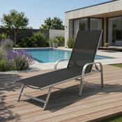 Avenberg Polohovateľné relaxačné kreslo Margarita,čierna/strieborná