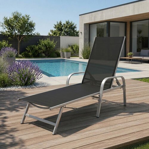 Avenberg Polohovateľné relaxačné kreslo Margarita,čierna/strieborná