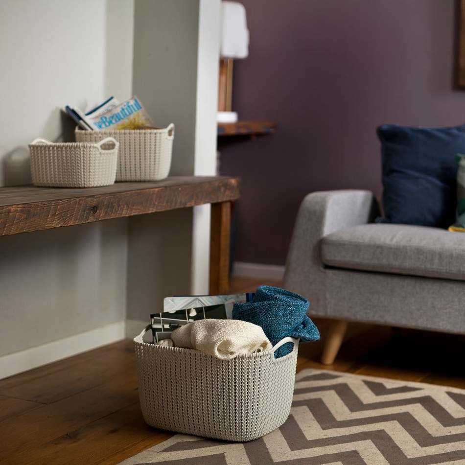 Curver Knit tároló kosár 19 L, krémszínű , 19 l termék 2. képe