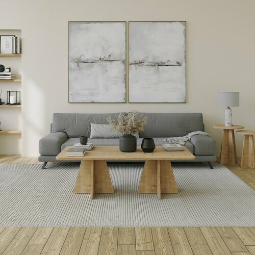 Măsuță de cafea Double Mushroom Sapphire Oak