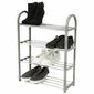 Compactor Vierstöckiges Schuhregal für 12 Paar Schuhe Poly , 49,5 x 18,4 x 65 cm
