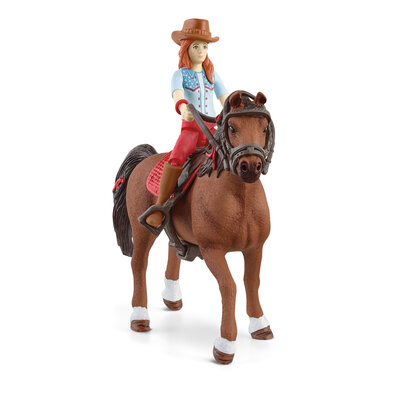 Schleich 42539 Zrzka Hannah s pohyblivými klouby na koni