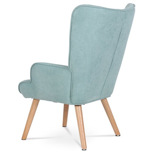 Fotel BLUE2, türkiz, lábtartóval