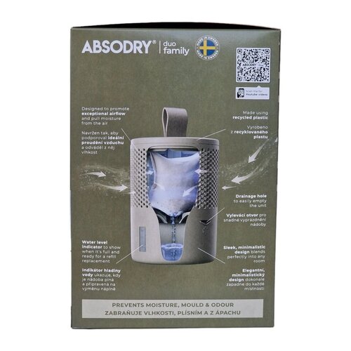 Everbrand Moisture Absorber Absodry Duo családizsák 6-sorozat, 50 m3-ig, zöld