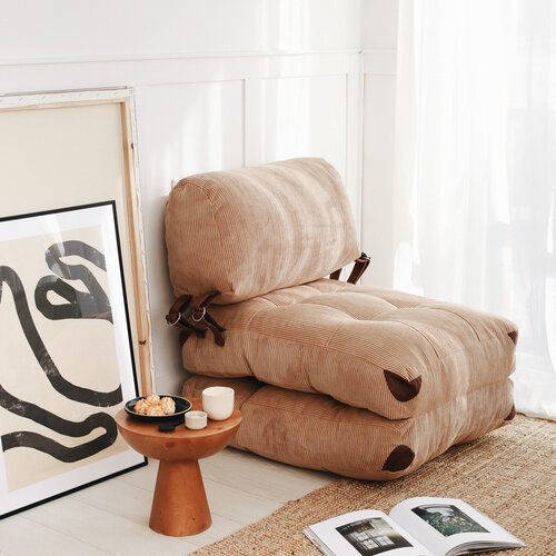 Fold Scaun Kadife Camel