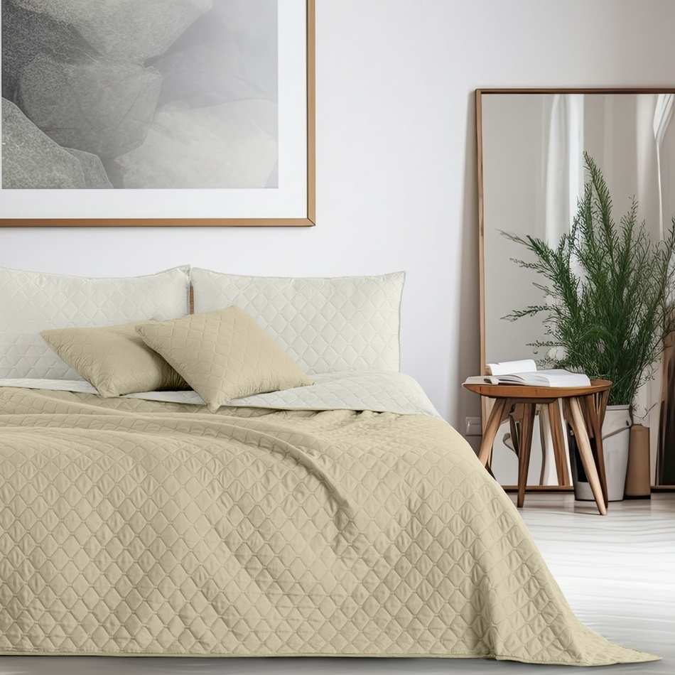DecoKing Axel ágytakaró bézs/fehér, bézs, 170 x 210 cm