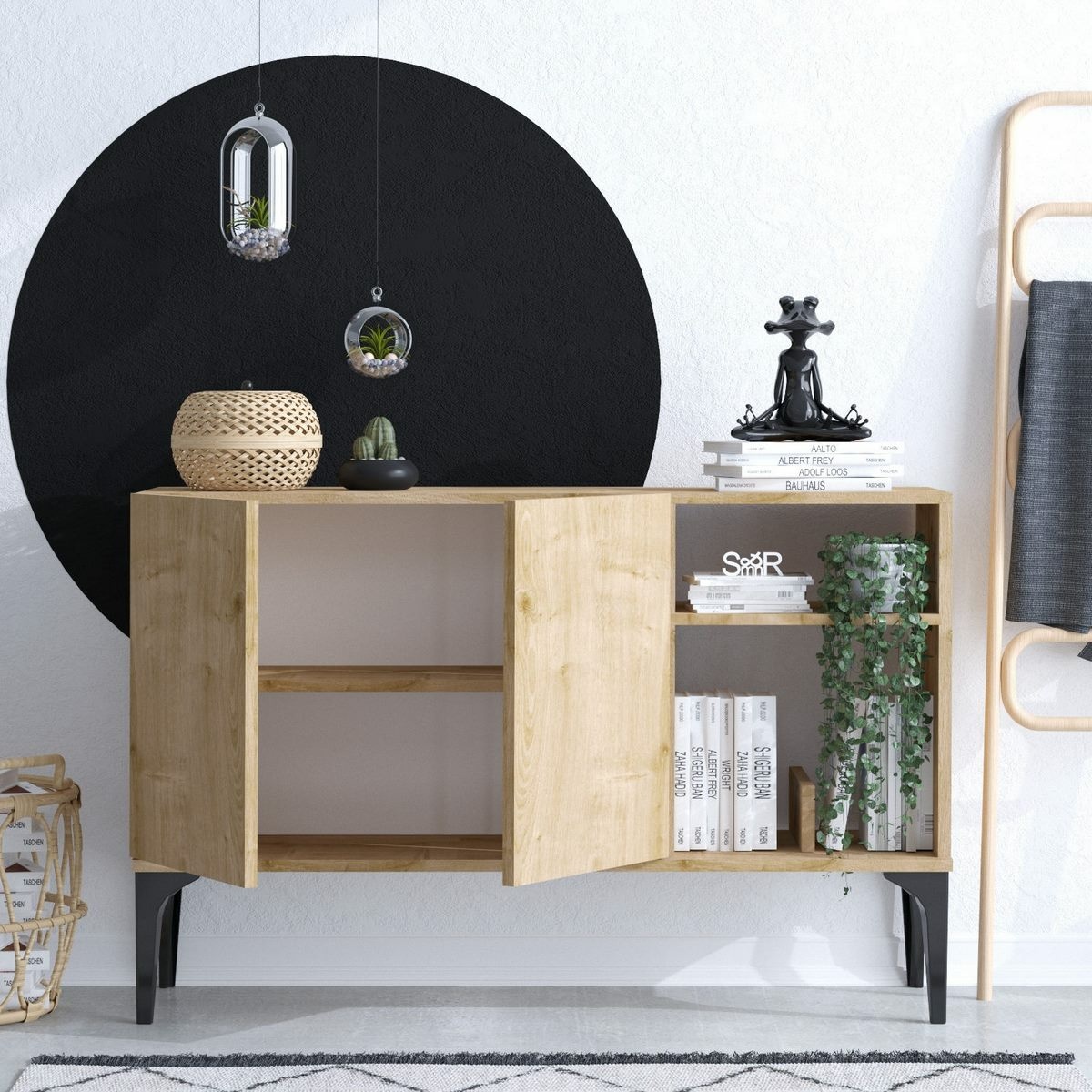 Skrinka Oscar Sapphire Oak and Black