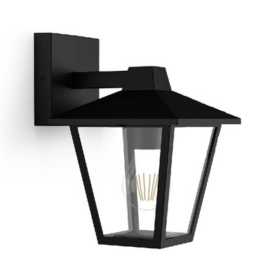 Philips Kinno kinkiet zewnętrzny z dolnym światłem czarny, E27, maks. 1x25 W