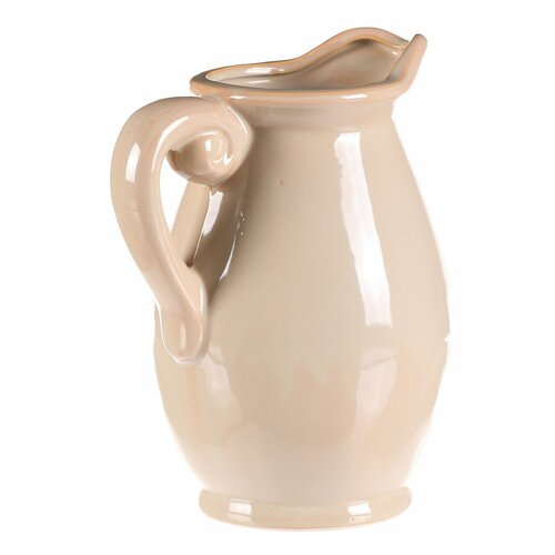Vaza/krugla v kremni barvi, 15 x 16 x 23 cm,srednja