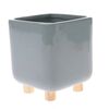 Husă ceramică pentru ghiveci Roland verde, 10,3 x12 cm