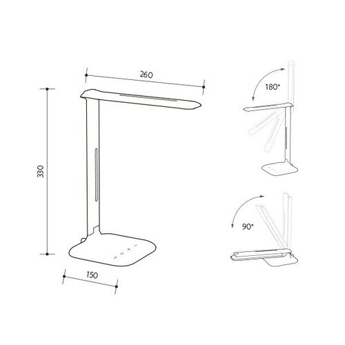 Panlux Stolní LED lampa Robin černá, 7 W