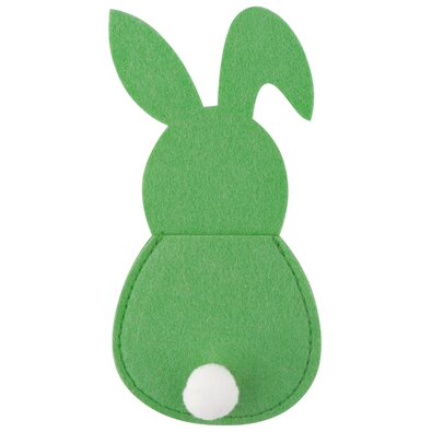 Altom Sada kapes na příbory Králík, 4 ks, 15 x 8,5cm, zelená