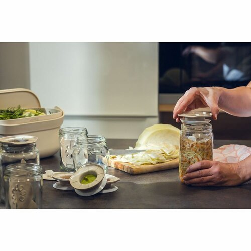 Plastia Fermentációs készlet - elefántcsont, kávézaccal, piros
