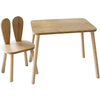 Bunny One Chair Set - Brown gyerekasztal és székek 2 db