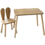 Detská súprava stolíka a stoličky Bunny One Chair Set - Brown