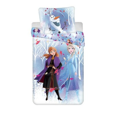Kinderbettwäsche aus Baumwolle Frozen 2 White 02, 140 x 200 cm, 70 x 90 cm
