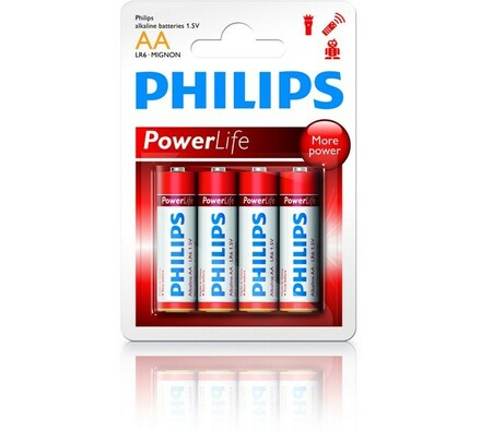 Philips Power Life AA 1.5 V alkalické baterie 4 ks