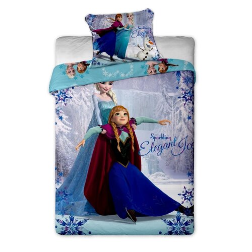 Detské bavlnené obliečky Ľadové Kráľovstvo Frozen 2015, 140 x 200 cm, 70 x 90 cm