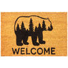 Kokosová rohožka Welcome Bear, 40 x 70 cm