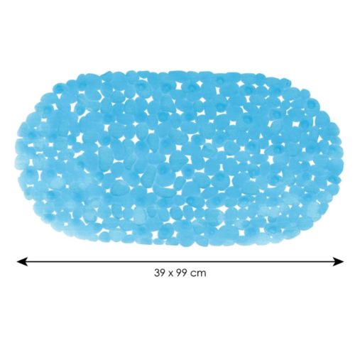 Spirella Suport antiderapant pentru cadă GALETS, albastru deschis, 99 x 39 cm