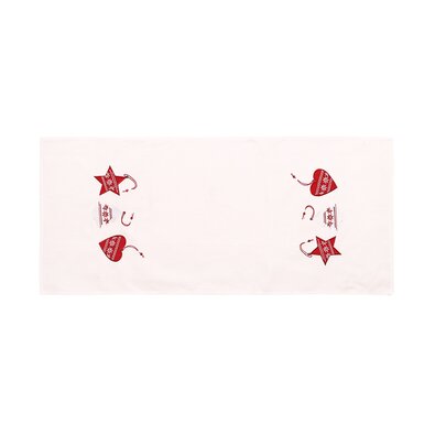 Božični tekač Xmas decorations, 40 x 90 cm, bela